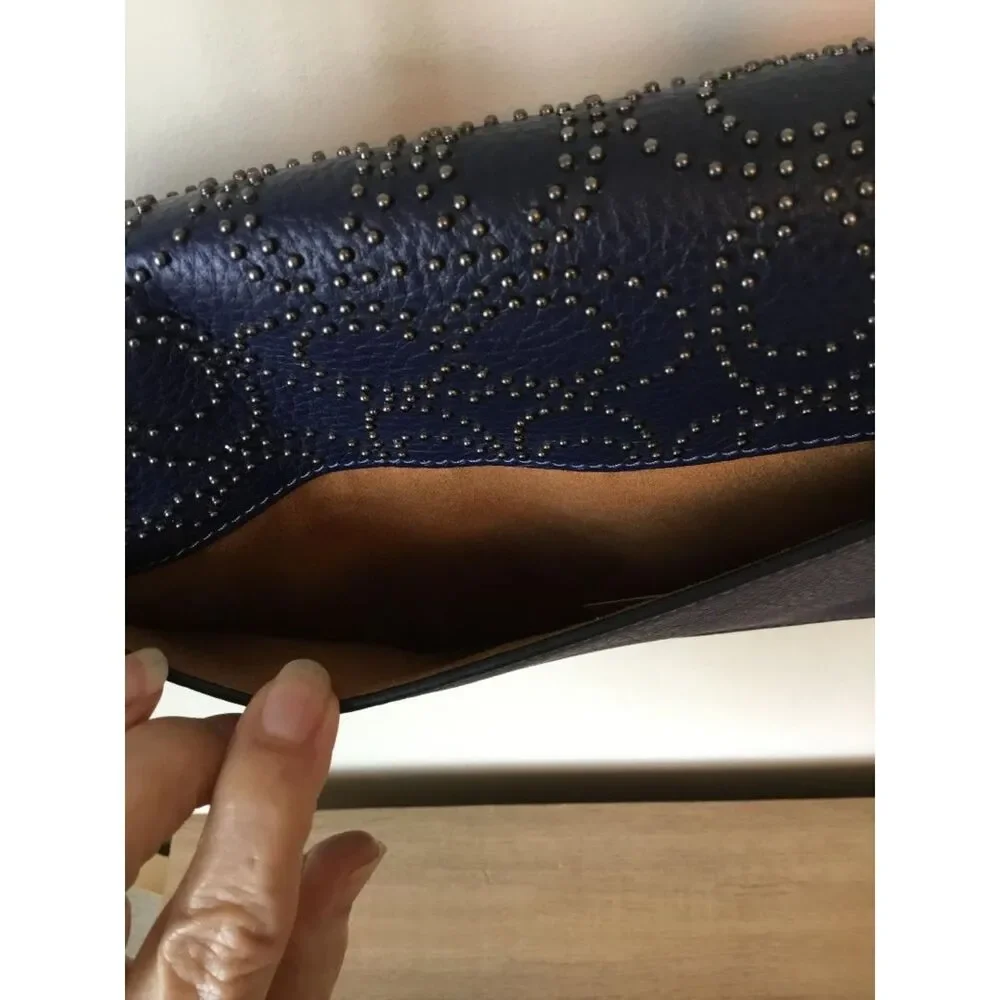 Coach Klare Crossbody in True Navy Pebble Leather w/Signature Studded Rivets